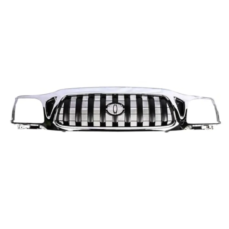 

Front Grille Grill Compatible With 2001-2004 Tacoma Pickup Truck Black Plastic Impact Resistant Design