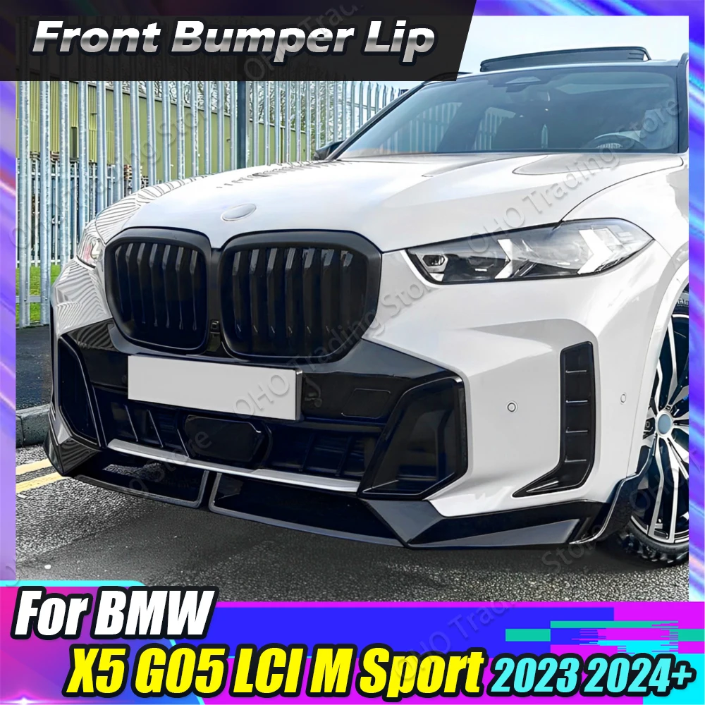 

X5 G05 LCI M Sport 2023 2024 Car Front Bumper Splitter Lip Diffuser Body Kit Spoiler Guard Body Kit Cover Tuning Trim For BMW