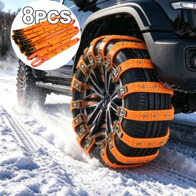 Car Tire Wheel Snow Chains Tire Anti-skid Chains Tyre Anti-Slip Belt Universal Winter Outdoor Emergency Tools Car Accessories