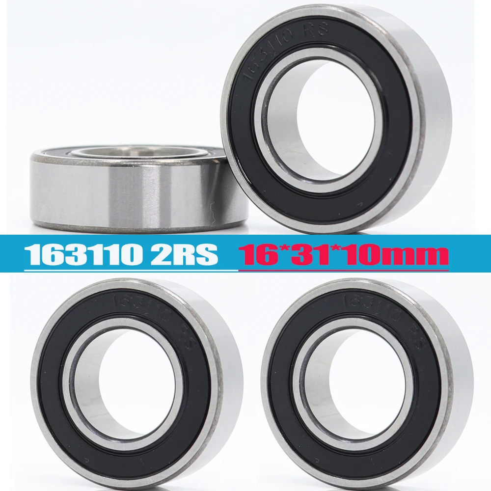 

4PC 163110-2RS Ball Bearing 16*31*10 mm Chrome Steel Double Sealed 163110RS Bicycle Bearings for IRD Bottom Brackets