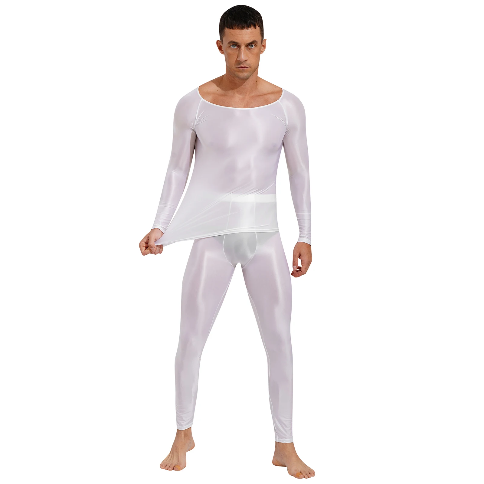Two Piece Men Yoga Gym Sportswear Long Sleeve T-shirt with Skinny Tights Leggings Pants for Fitness Bodybuilding Costumes