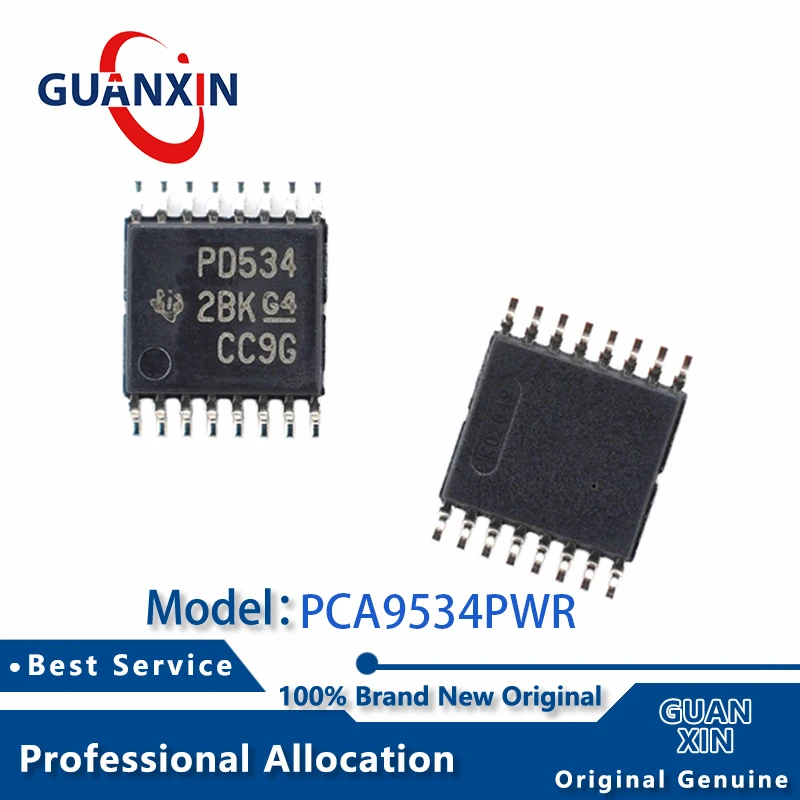 100% New  PCA9534PWR PCA9534PW TSSOP-16 Marking PD534 PCA9534