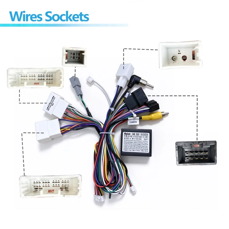 For Toyota Alphard 2020 16PIN Android Stereo Car Radio Wire Harness Plug Power Cable Adapter Canbus Decoder