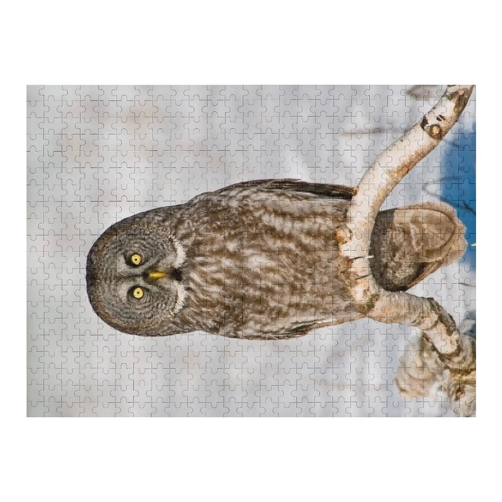 Grote grijze uil puzzel kunstwerken nieuw speelgoed voor kinderen 2022, gepersonaliseerd cadeau getrouwde naam houten speelgoedpuzzel