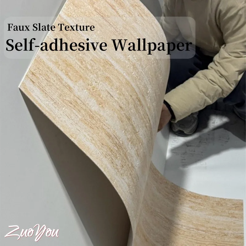 

Faux Slate Texture Flexible Self-adhesive Wallpaper Thicken for Living Room Bedroom Decor Refurbish Peel and Stick Wall Sticker