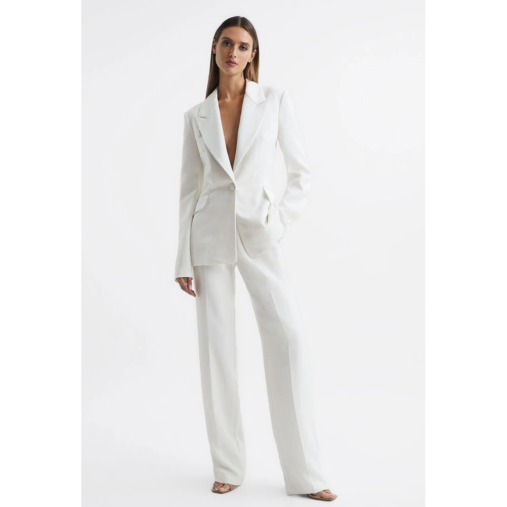 Elegant Chic Single Button Women Pants Set New Female Two Pieces(Blazer+Trousers) conjuntos femininos elegantes