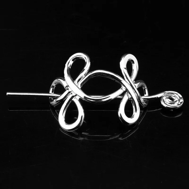 Viking Hairpin Celtics Knots Crown Vintage Metal Dragons Slide Hair Stick Rune Hair Clip Hair Jewelry Accessories for Women Girl