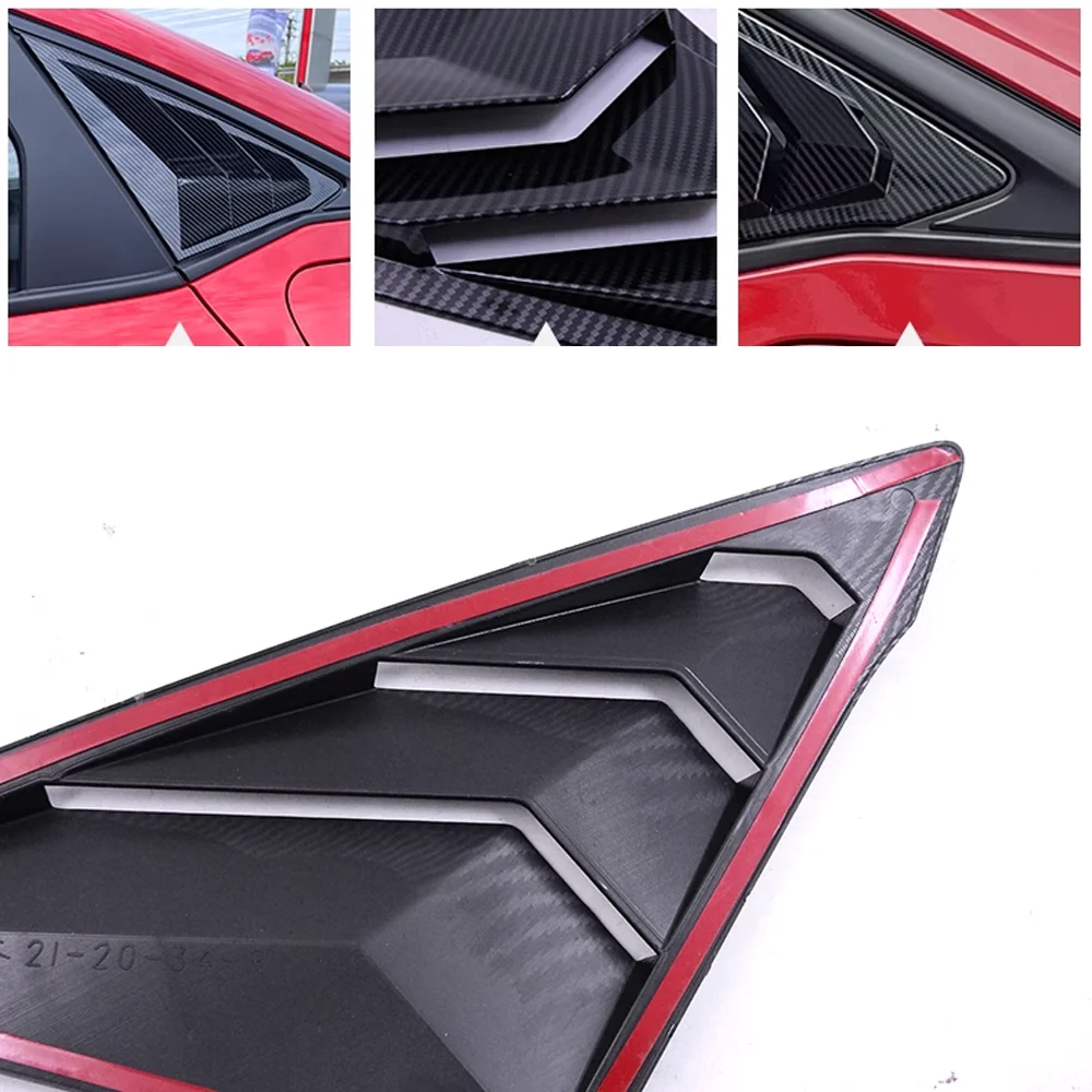 Car Shutter for Hyundai Sonata LF 7th Gen 2015~2019 2016 2017 2018 Rear Side Window ABS Louvers Triangular Sticker Accessories
