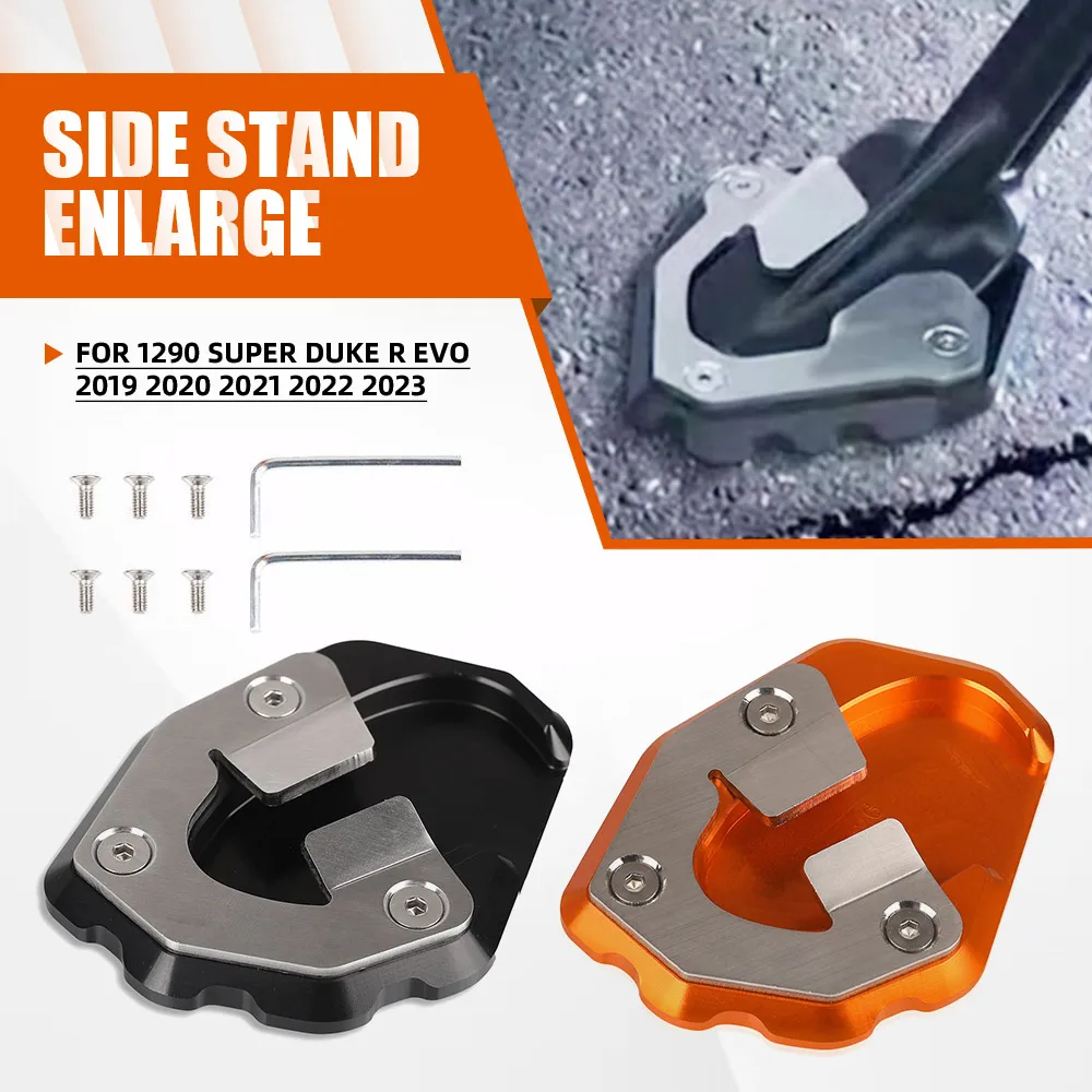 For 1290 Super Duke R Evo 2019 2020 2021 2022 2023 Motorcycle Kickstand Foot Side Stand Extension Pad Support Plate Enlarge
