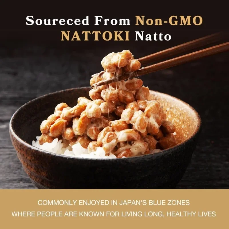 Nattokinase 5000 FU, a highly effective nattokinase supplement, non GMO and vegan capsules