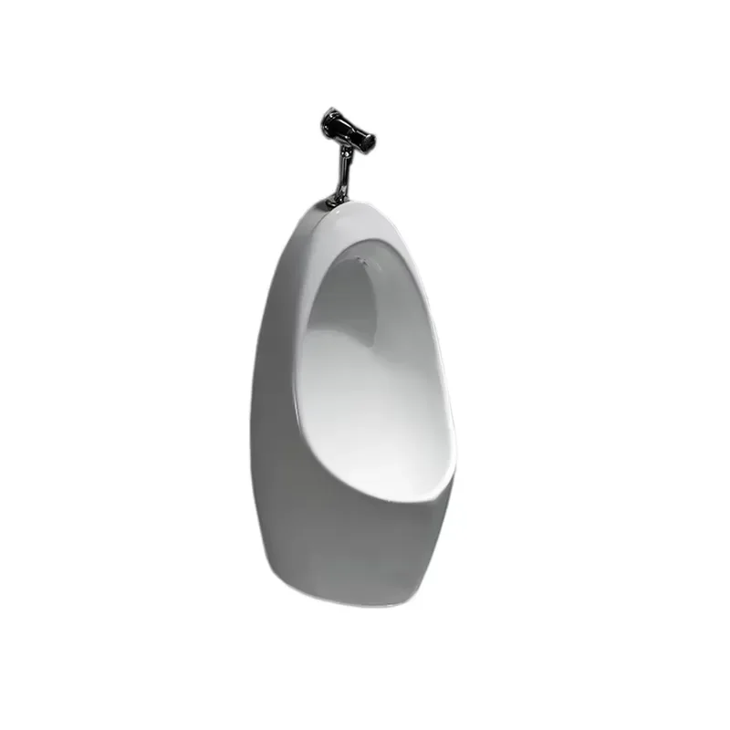 Wall Mounted Ceramic Urinal for Men Manual Flush Waterless Design Bathroom Fixture Durable Sanitary Ware Home Hotel Use Men