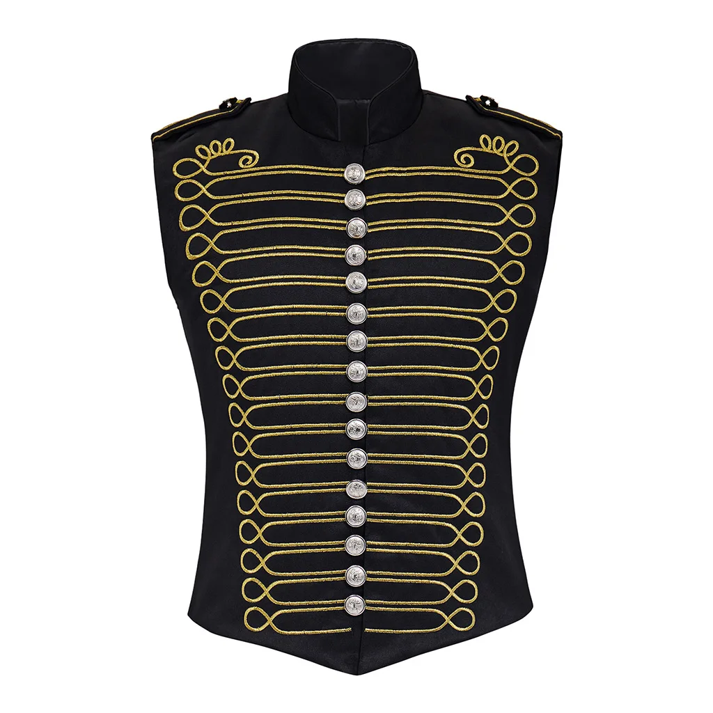 Cosplay Rock Band Jacket Punk Military Drummer Sleeveless Parade vest Marching Band My Chemical Romance Costume for Men view 2