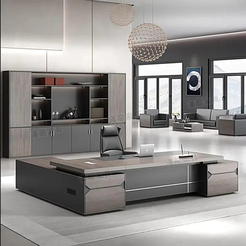 for Boss Desk Office Desk and Chair Combination Fashion President Desk Large Class Desk Atmosphere Supervisor Desk for Boss