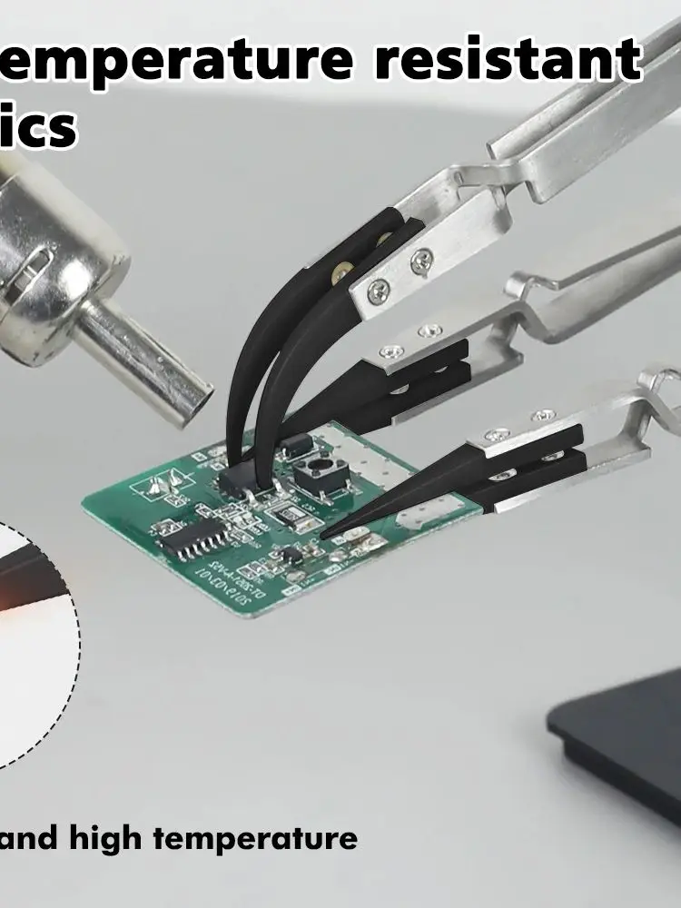 NEWACALOX Magnetic Soldering Third Helping Hand Flexible Stainless Steel/Ceramics Tweezers PCB Holder Welding Positioner Tool