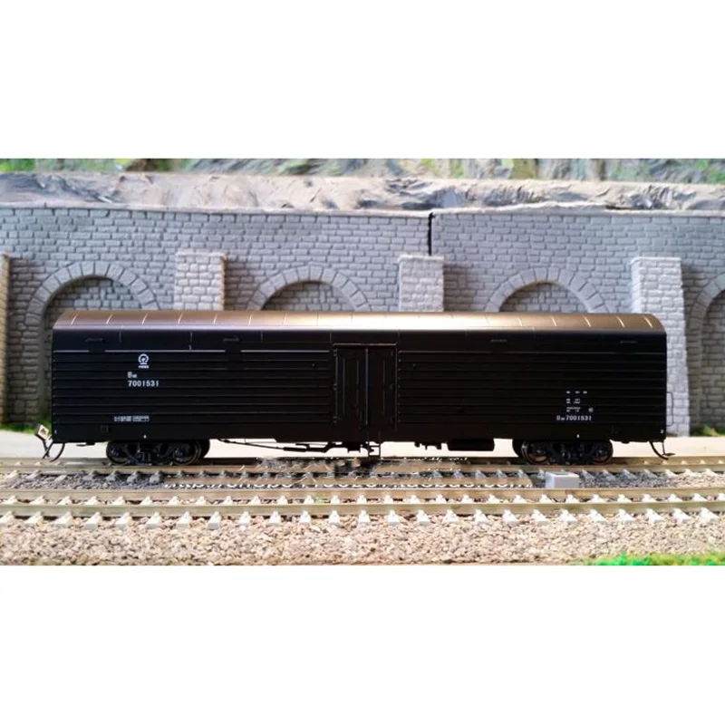 New Diecast HO 1/87 China 25T Black Yellow Train Carriage Model Adult Classic Collection Static Display Boy Toys