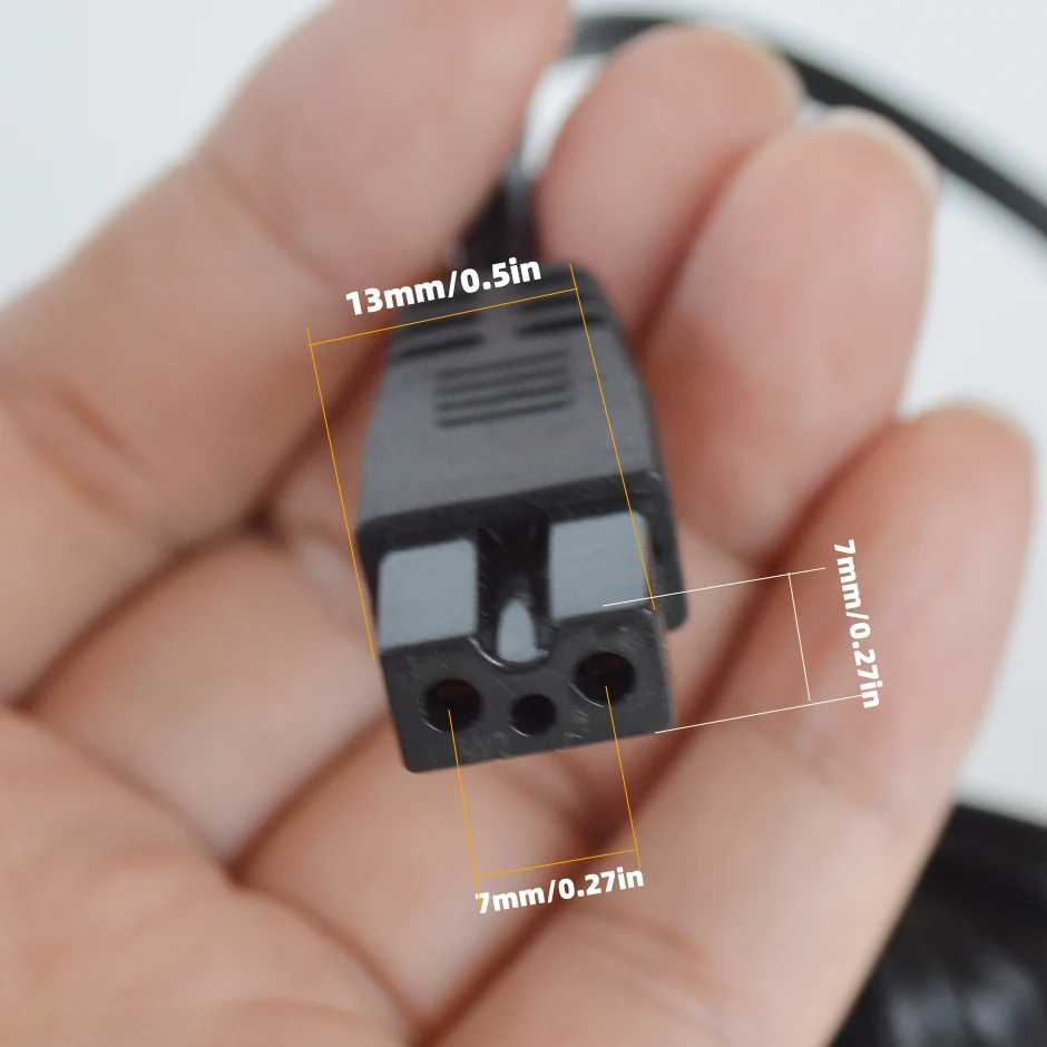 2 Pin Connection Cable Lead Power Adapter Plug Wire for Car Cooler Cool Box Mini Fridge DC 12V Mini Fridge Stereos Vacuum view 6