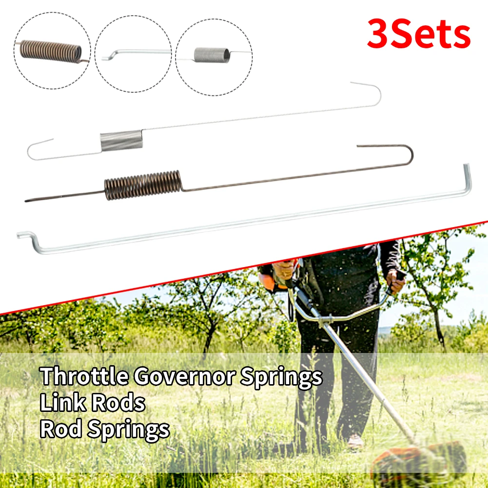 3 Sets Throttle Governor Springs Link Rod Speed Control Spring For GX120 GX140 For GX200 5.5 For HP 6.5 For HP Garden Tools