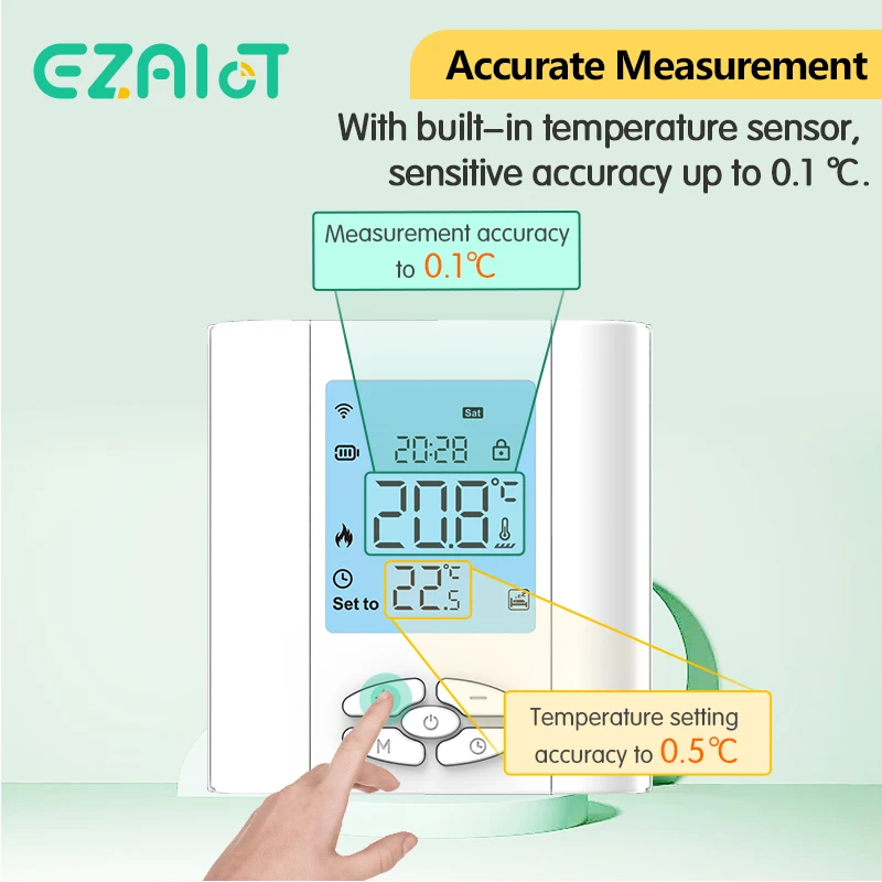 Smart Tuya ZigBee Thermostat Battery-Powered Water Gas Boiler/Actuator Temperature Heating Controller Voice Alexa Google Home