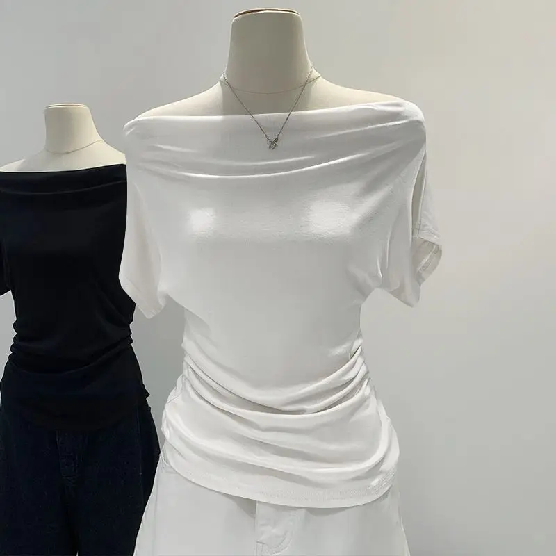 Summer Women's Slim Fit Multi Style Casual Fashion Short Sleeved T-shirt Basic… - Image 4
