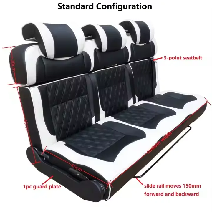 RV Swivel Seat, 2025 Hot Sale Custom Refitted Multi Functional Rv Triple Seat Bed Adjustable Reclining Luxury  Seat