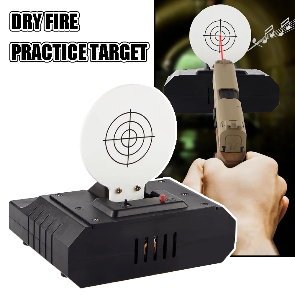 Dry Fire Laser Training Target with Music & Light Laser Splatter Trainer Target for Reactive Laser Shooting & Dry Fire Practice