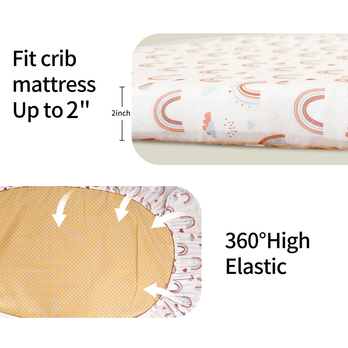 Kangobaby # La mia vita morbida # Nuovo design 100% poliestere fibra simile al cotone lenzuolo per culla neonato lenzuolo dimensioni 66x41 cm