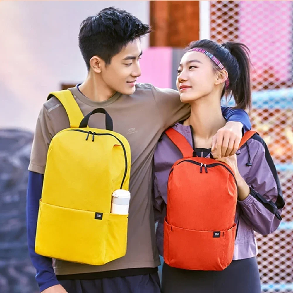 Orijinal Xiaomi Mi Küçük Sırt Çantası Şehir Eğlence Seyahat Spor Çantası 10L Su Geçirmez Çanta Unisex Renkli Kombinasyonu Akıllı Çanta