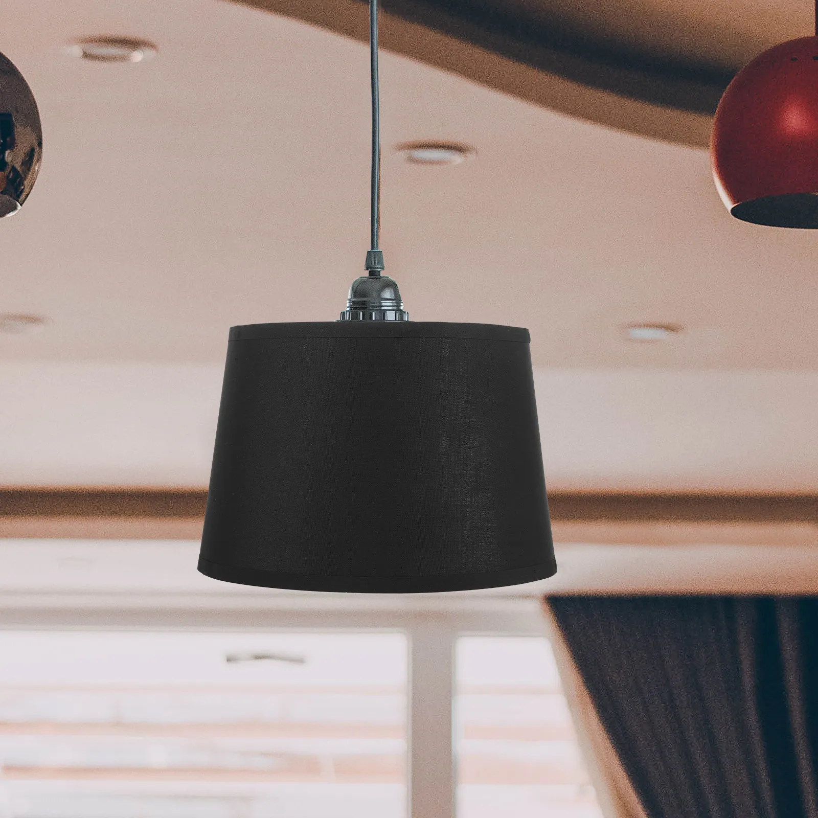 

Устойчивый тканевый абажур простого дизайна для настольных, напольных и настенных светильников, сменный световой колпак для дома, спальни, кабинета, библиотеки