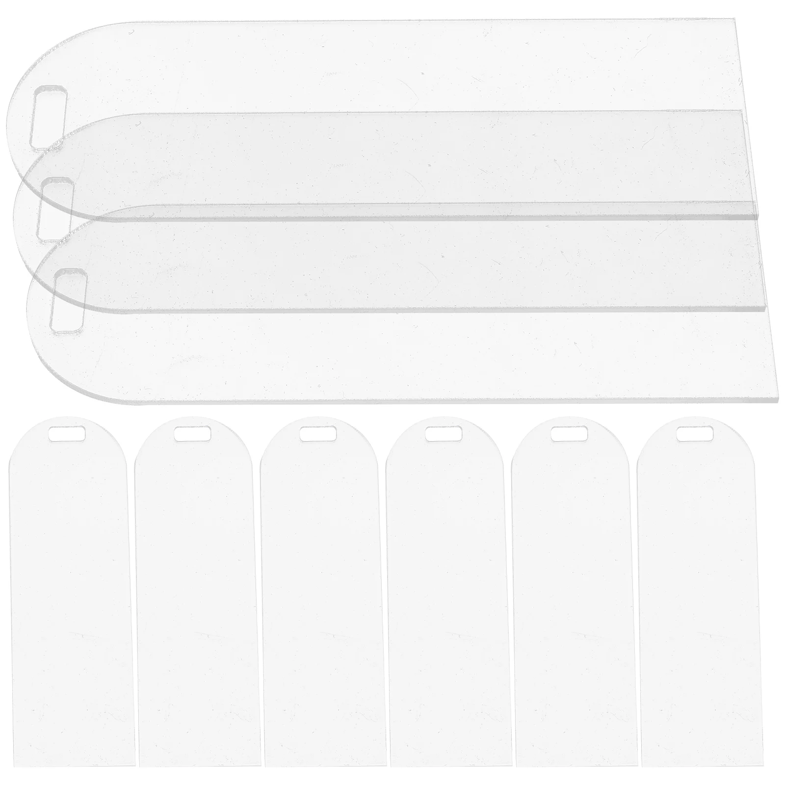 Marcapáginas Rectangular de acrílico para estudiantes, marcador de páginas en blanco para amantes, artesanía, bricolaje, 10 piezas