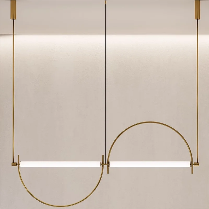 

Minimalist linear pendant lighting Design Led geometric pendant light for Living Room Bedroom Home Kitchen Island Hanging Lamp