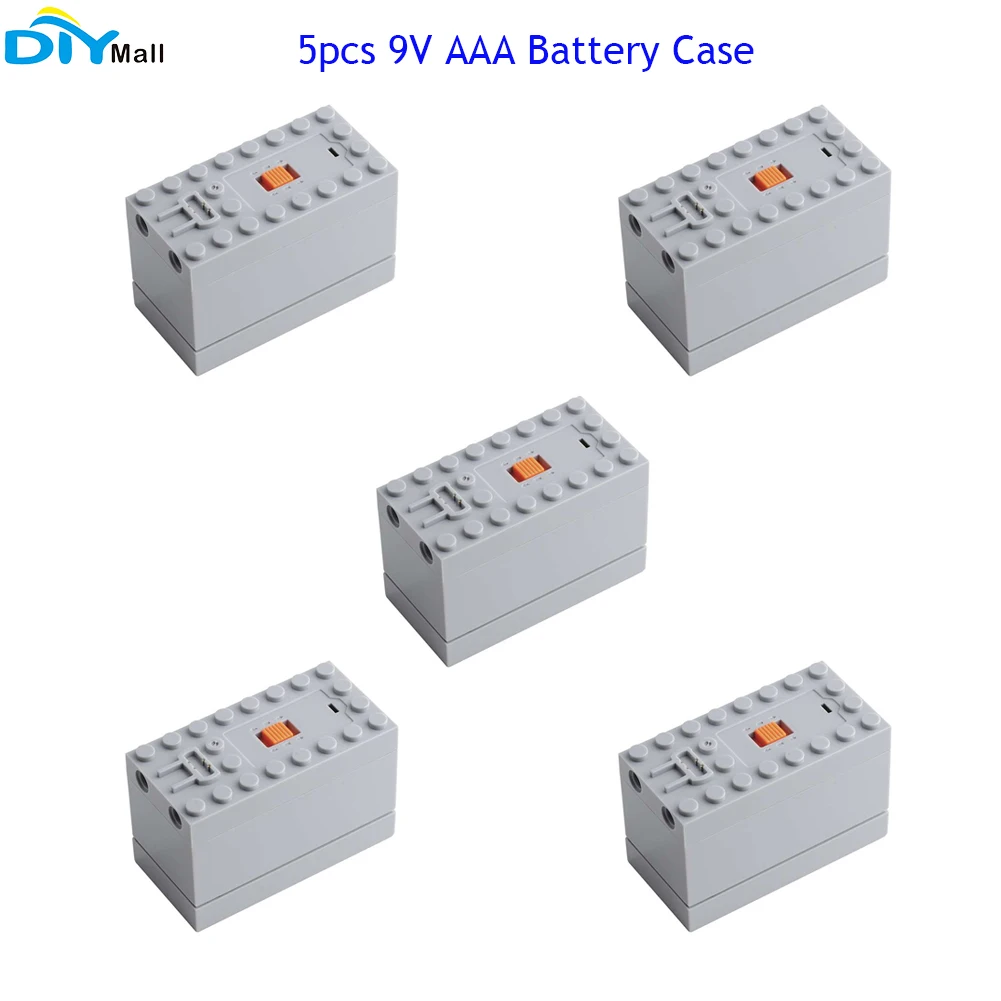 

5PCS 9V AAA Battery Case Box for Power Functions MOC Parts compatible with legoeds 88000 Building Blocks for DIY Train Car Set