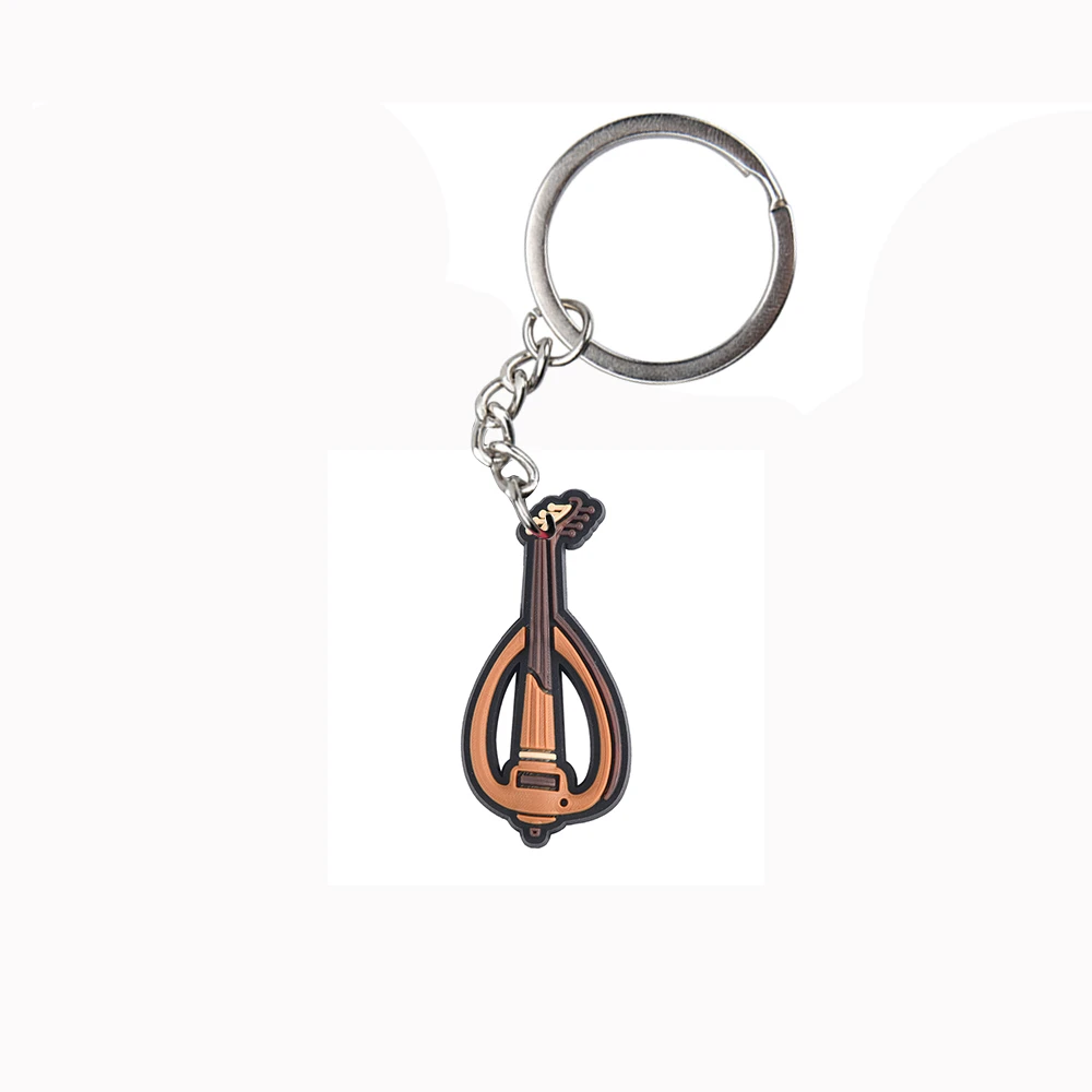 1pcs Arab Cartoon Man Keychains Cute Pipa Keyrings Green Nameplate Tree Car Key Accessories Kids Adults Birthday Gifts