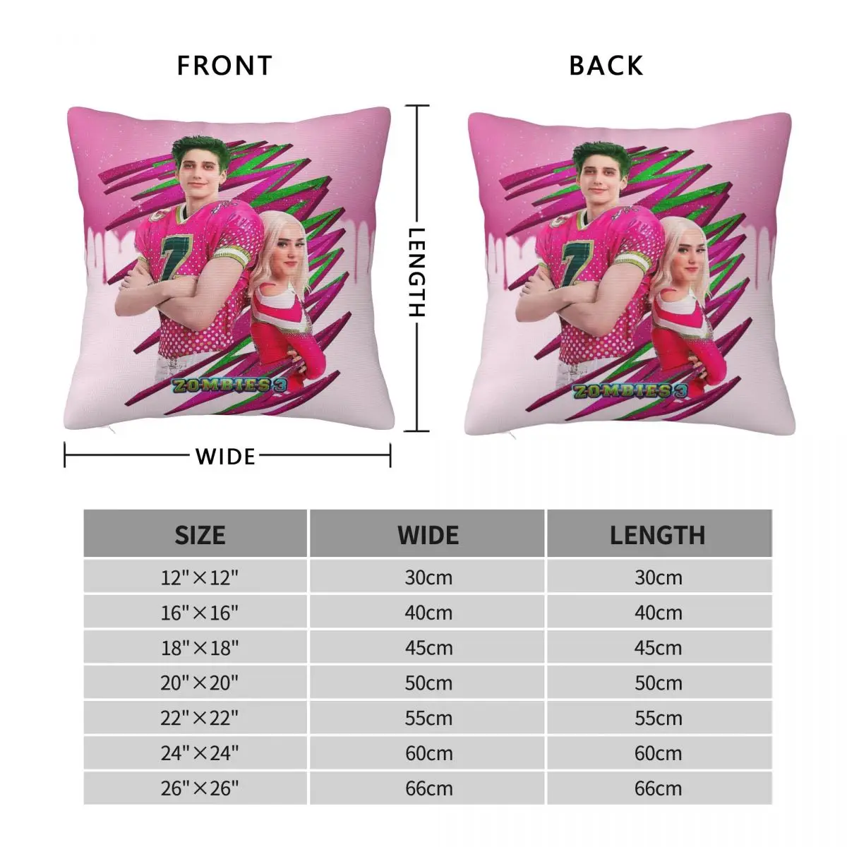 غطاء وسادة مربع مخملي من الكتان ، ديكور بسحاب إبداعي ، غطاء وسادة أريكة ، زومبي 3 ، أديسون Zed ، سحر ، بوليستر #2