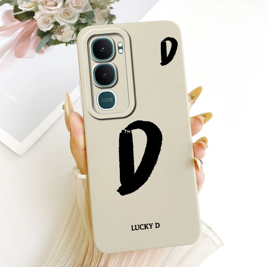 ل Vivo Y31 5G حافظة V2521 غطاء محظوظ الحروف الأولية لينة سيليكون ماتي فوندا الحالات الهاتف ل Vivo Y21d 2025 Y 21D الغطاء الخلفي #5