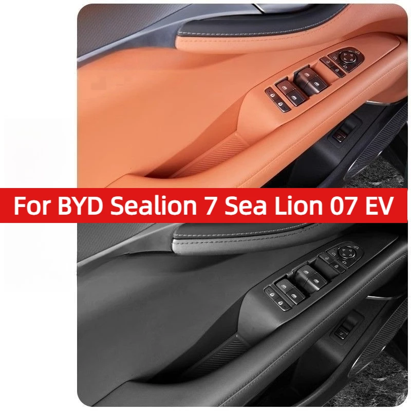 For BYD Sealion 7 Sea Lion 07 EV Car Window Lifting Panel Silicone Pad Lift Panel Protective Mat Decorate Auto Accessories