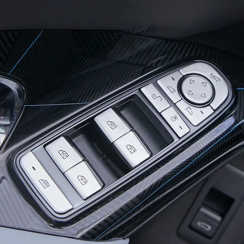 For BYD SEAL ATTO 4 2022-2025 Car Aluminum Alloy Window lift Switch Gear Panel Sequin Steering Wheel Button Sequins Accessories