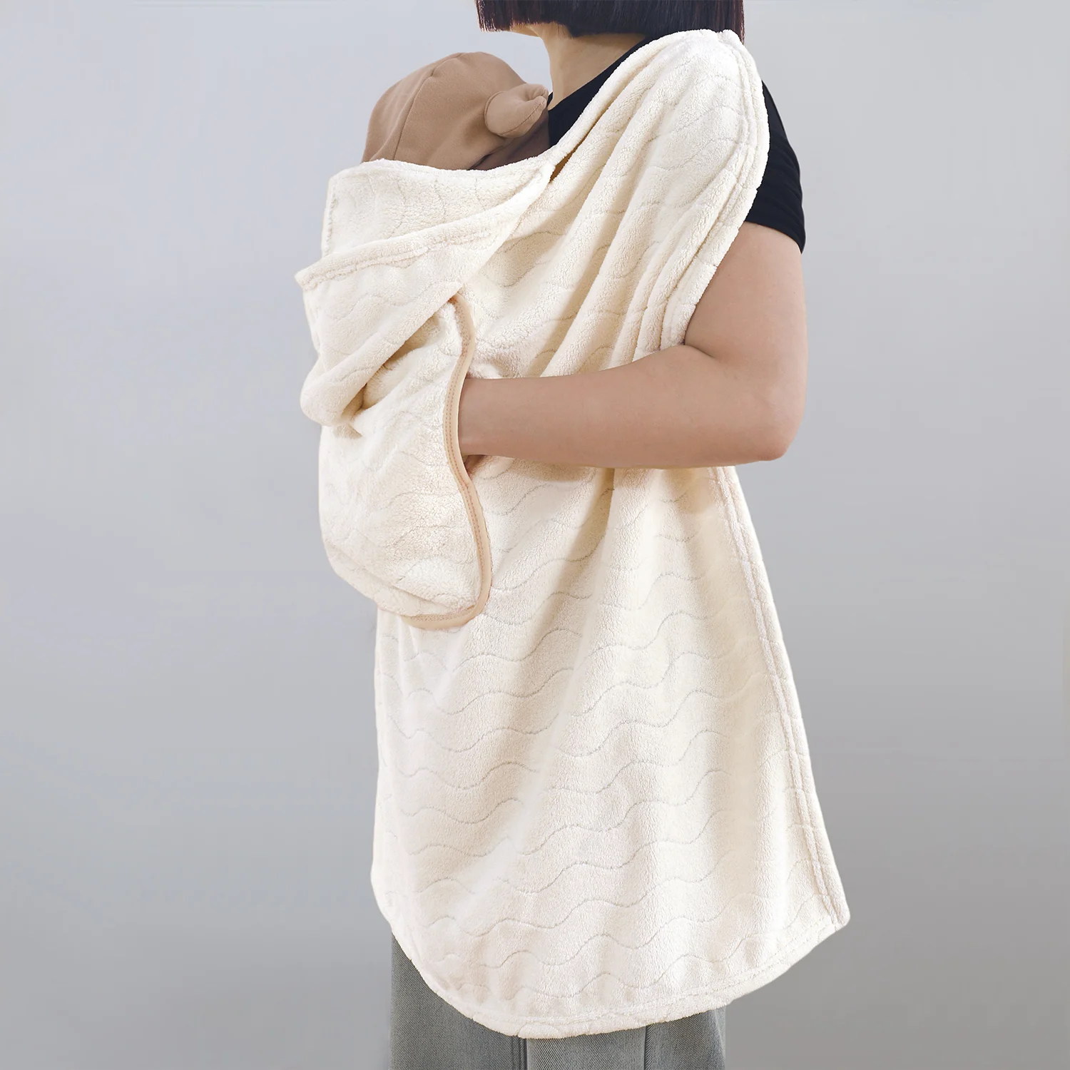 1pc soft baby blanket with water ripples,coral fleece cover up blanket,baby outing wrap blanket.Perfect gift for baby.