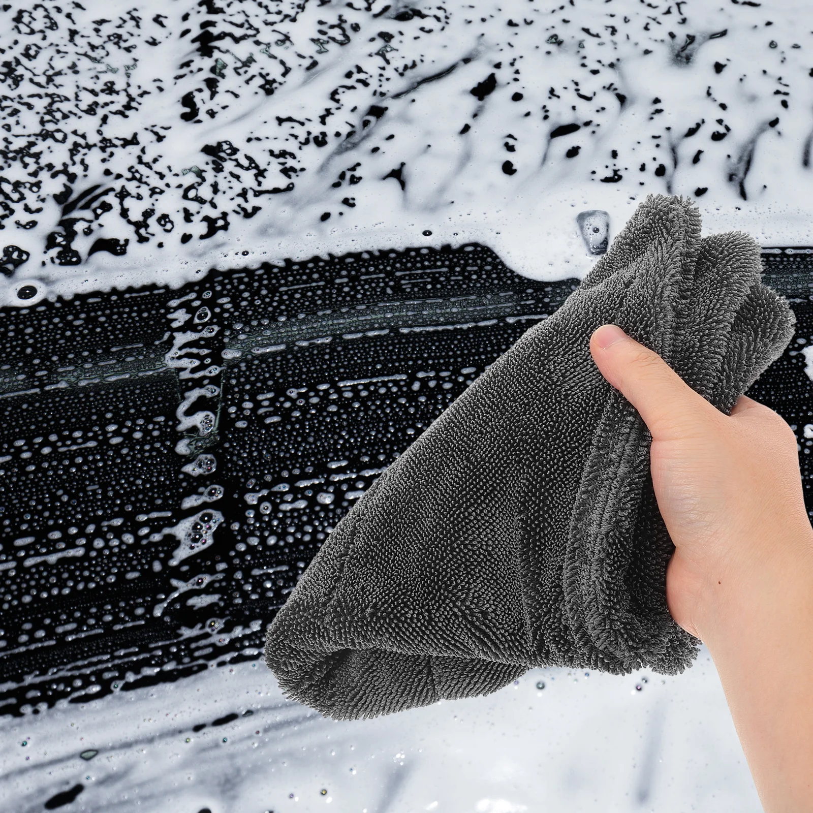 

Water Absorbing Car Wash Cloth Supple Material Dual Layer Design Efficient Drying for Cars and Household Cleaning Multi-Function