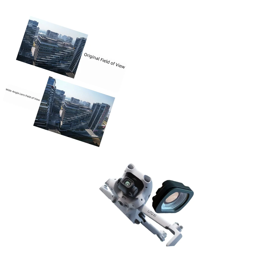 Wide Angle Lens for DJI Lito x1, Optical Glass Aluminum Frame Multi-Layer Coating Filter Camera Lens Drone Accessories