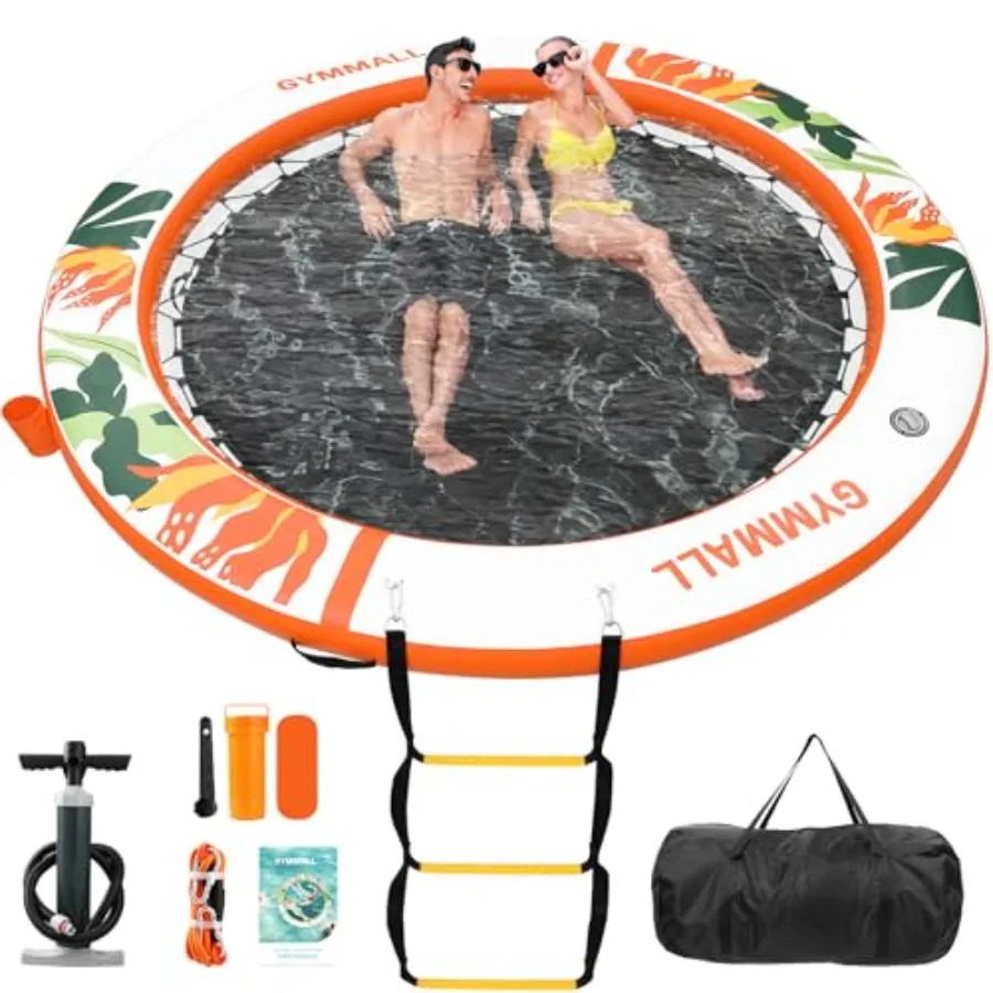 

Надувной водный гамак-плот 8 футов с сетчатым круглым кольцом для загара, плавающий матрас-платформа для взрослых для отдыха на воде