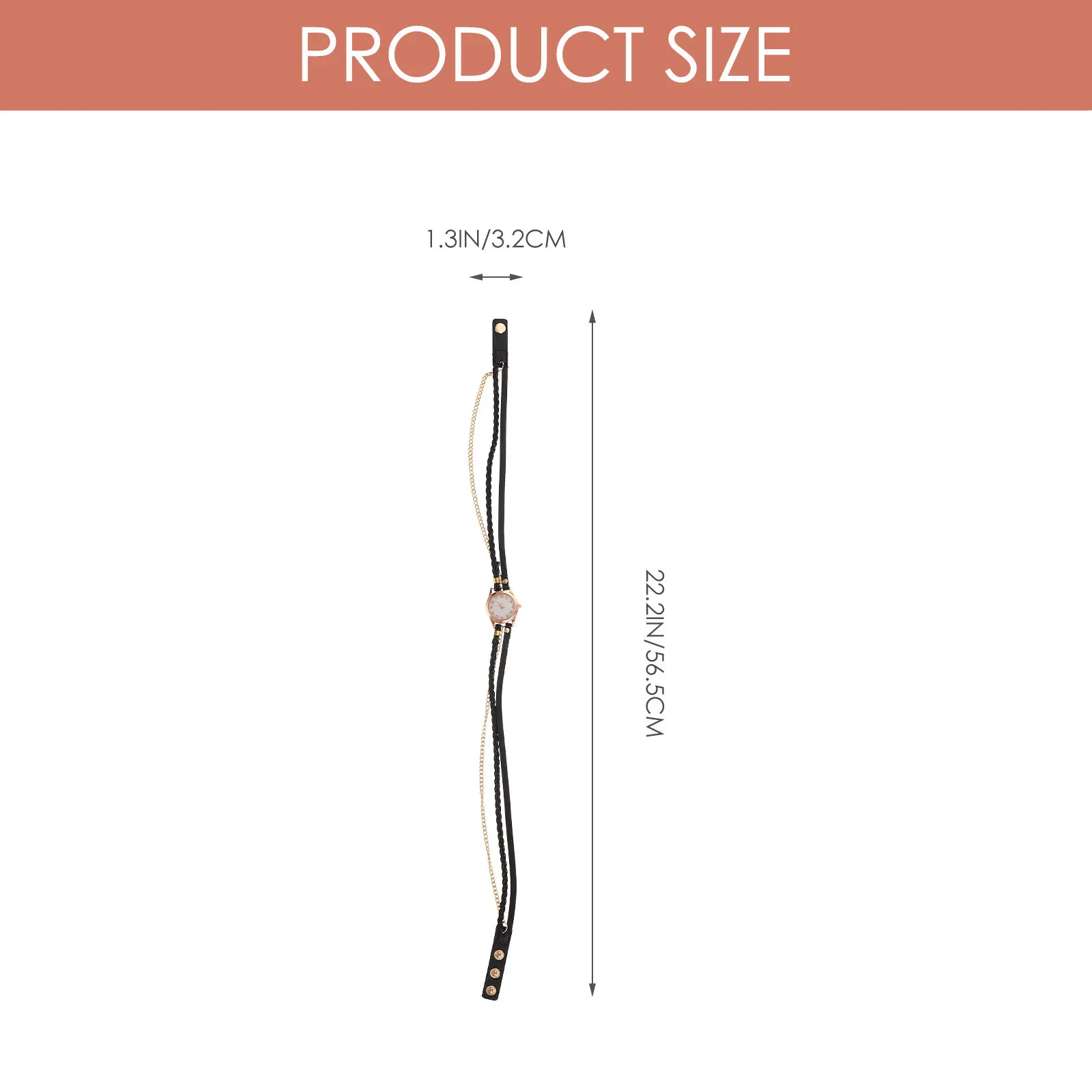 Women Bracelet Watch Delicate Braid Strap Wrist Wrap Lady Bracelet Watch Lightweight Fashion Dial Suitable for Daily Party
