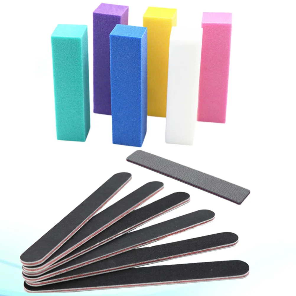 13pcs Nail Art Tool Kit Manicure Schuurblokken Bestanden Polijstmachine Buffers Voor Natuurlijke Kunstnagels Duurzaam Emery Board Strip