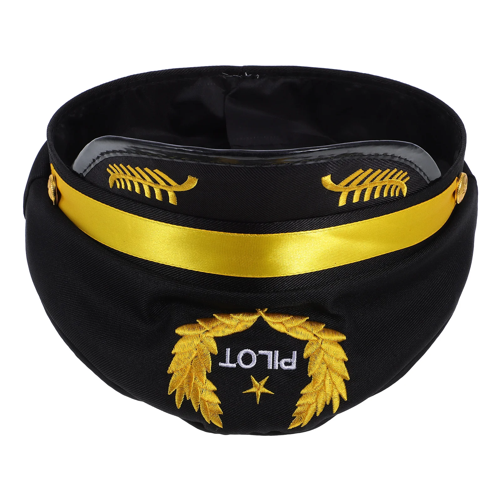 

Captain's Brim Hat Airline Prop European and Polyester Dress up