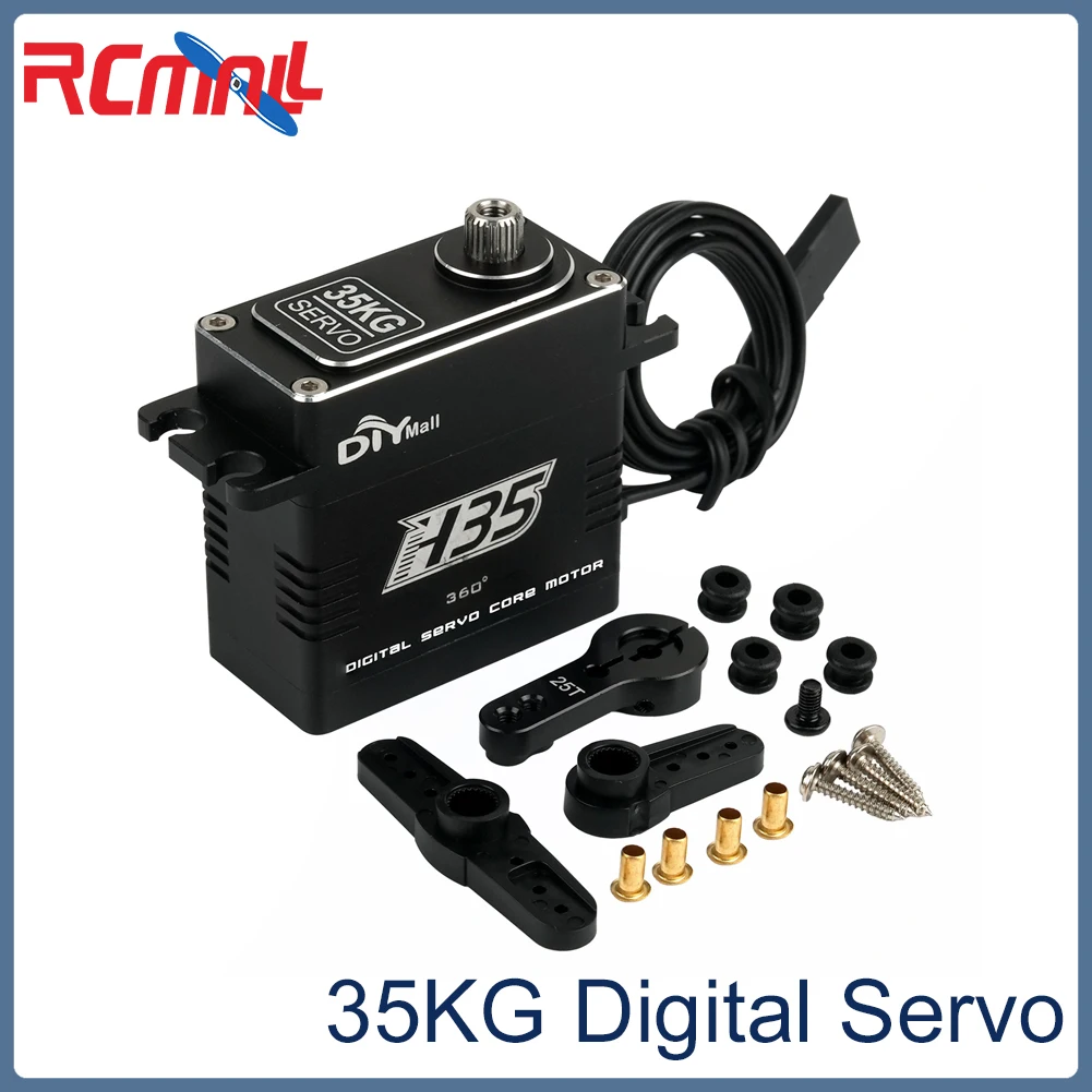 Digital Servo BLS-H35 เกียร์โลหะโปรแกรม 35 กก.180/270/360 องศาสําหรับ 1/8 1/10 1/12 RC รถเฮลิคอปเตอร์หุ่นยนต์