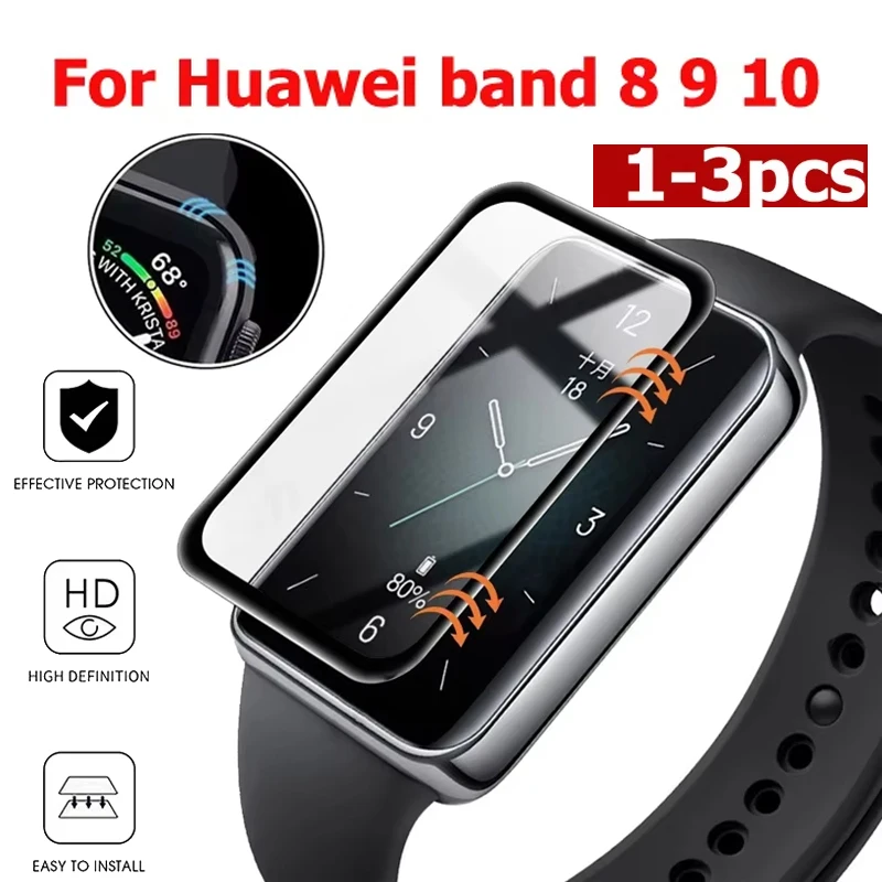 1-3Pcs Screen Protector Film Not Glass For Huawei Band 10 Anti-scratch Protective Film For Huawei band 6 7 8 9 10 Film Accessory