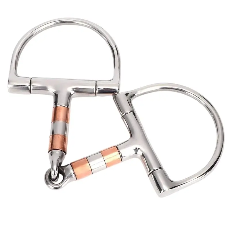【special】stainless-steel-horse-chew-french-link-loose-thickness-bit-loose-mouth-bit-roller-with-copper-rollers-for-horse