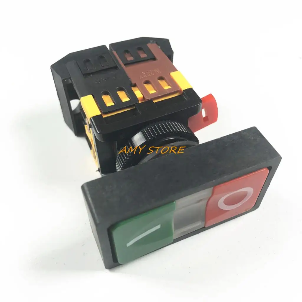 1 unidad AS-22 y 25 momentáneo de 22 mm de diámetro. AC 600V 10A Lámpara indicadora 110V 220V-240VAC 380V E/S ON-OFF START STOP Interruptor de botón