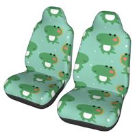 cute crocodile 2pcs Print Car Seat Covers for Women and Men, Universal Auto Front Seat Protector Fits for Car, SUV Sedan,