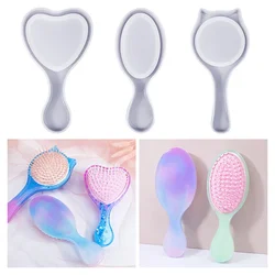 DIY Epoxy Resin Mold Comb Mold Mirror Handle Makeup Mirror Jewelry Ornaments Pendant Silicone Mold