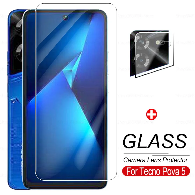 camera lens screen protector glass for Tecno Pova 5 Pova5 TecnoPova5 LH7n 4G 6.78inches armor safety tempered glass film cover